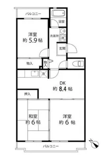 鎌倉グリーンヒルズ【3階】の間取り