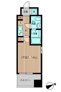レジディア大森【2階】の間取り