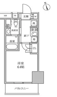 レジディア蒲田Ⅳ【4階】の間取り