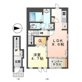 コンフォート E【2階】の間取り