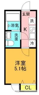 クレフラスト北久里浜【2階】の間取り