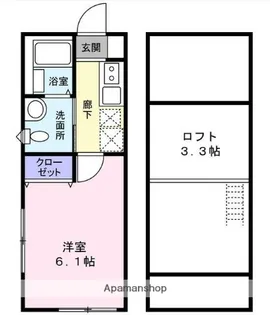 ハウズライフ厚木五番館【2階】の間取り