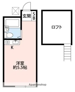 アップルハウスパピヨン【1階】の間取り