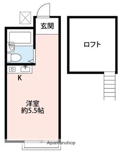 アップルハウスパピヨン【2階】の間取り