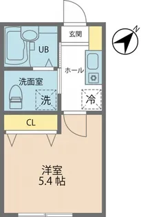 カインドネス古淵【101号室号室】の間取り