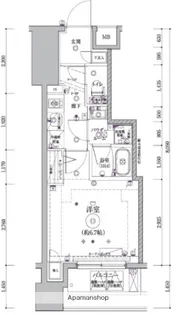 RELUXIA TERRACE横濱吉野町【4階】の間取り