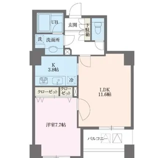 ドゥーエ横浜駅前【15階】の間取り