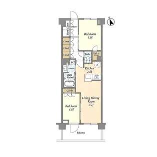 グランカーサ溝の口【1階】の間取り