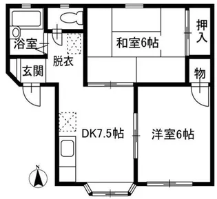 ウエストヒルズ【1階】の間取り