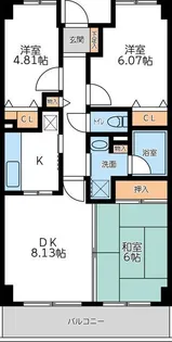 アーバンパーク市ヶ尾【0205号室】の間取り