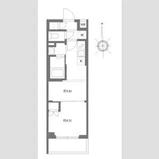 ハーモニーレジデンス蒲田アートヴィラ【5階】の間取り