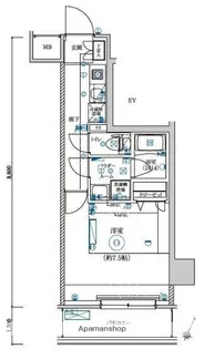 LEXE AZEST横濱関内【4階】の間取り