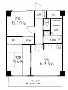 T’S GARDEN藤沢長後【5階】の間取り