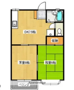 光ハイツ【2階】の間取り