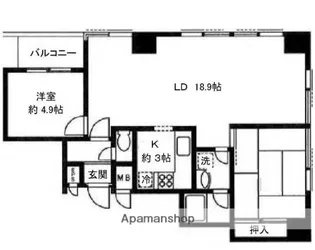 ストークタワー大通り公園Ⅰ【9階】の間取り