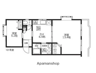 クレセール湘南【1階】の間取り