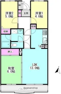 エスポワール文ヶ岡【1階】の間取り