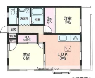 ローズハイツ【1階】の間取り