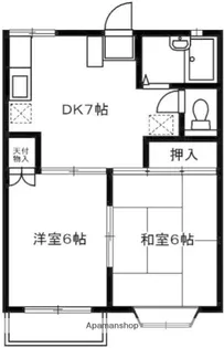 メープルハイツ【2階】の間取り