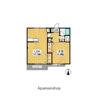 第三代田ハイツ【2階】の間取り
