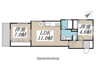 プライムガーデン【2階】の間取り