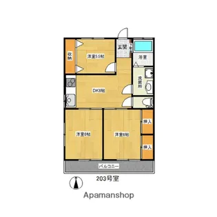 高長ハイツ【2階】の間取り