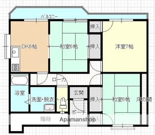 ロイヤルパレスEHARA B【1階】の間取り