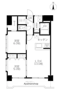 ヴェルセ湘南【6階】の間取り
