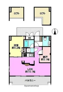 シェルコート【3階】の間取り