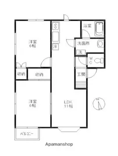 ルミエール神明【2階】の間取り