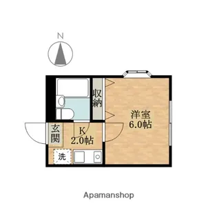 キダカコーポ三ツ沢【2階】の間取り