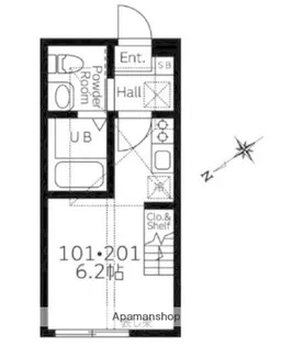 神奈川県横浜市南区永田東2丁目【アパート】の間取り