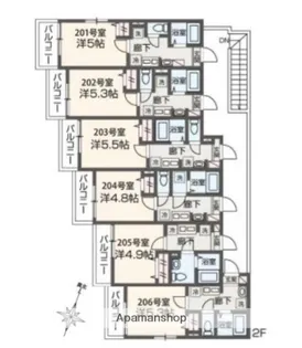 メルディア相武台2丁目【2階】の間取り