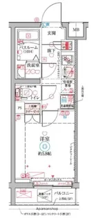 クレヴィスタ横浜大口【5階】の間取り