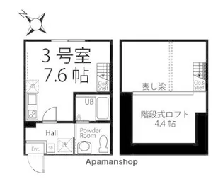 ハーミットクラブハウス山手レジデンス【2階】の間取り