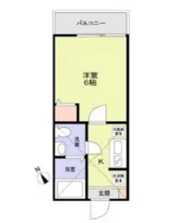 アザーレ・キュリオス横浜【2階】の間取り