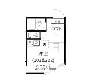 ユナイト按針アラミスの杜【2階】の間取り
