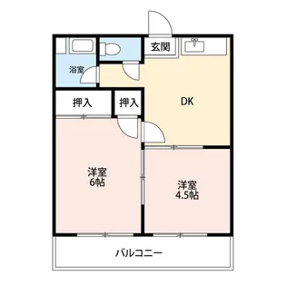 コーポ小菅 A号棟【2階】の間取り