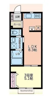 La Luce中山【1階】の間取り