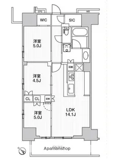 WORVE横浜伊勢佐木町【4階】の間取り