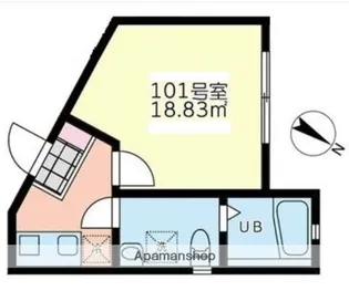 モンステラ羽沢【1階】の間取り