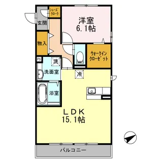 アルシオーネコート A【3階】の間取り