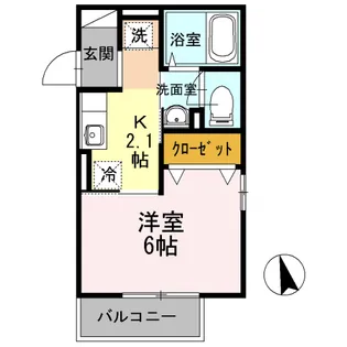 アヴニール【2階】の間取り