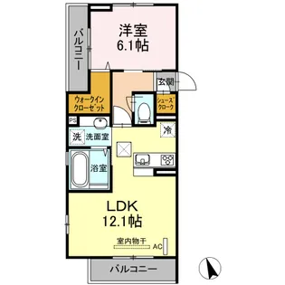 ハピネス日吉【1階】の間取り