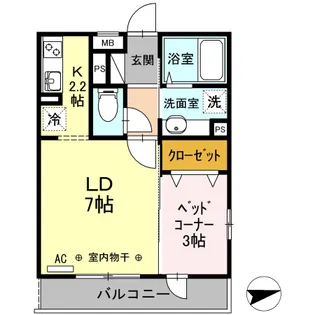 ワイズヴィラ上大岡【3階】の間取り