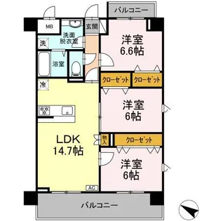 PLAZA池尻1【5階】の間取り