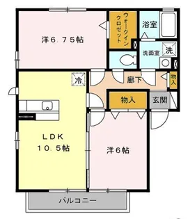 コンフォート 壱番館・弐番館【II201号室】の間取り