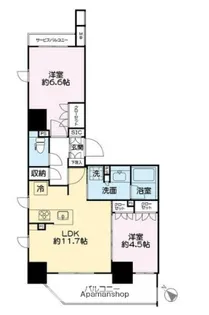 ネベル横浜関内【9階】の間取り