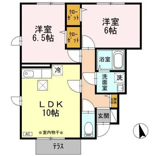 サニーグレイス【1階】の間取り