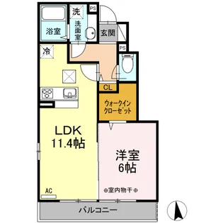 ウェストグランツ Ⅱ【1階】の間取り